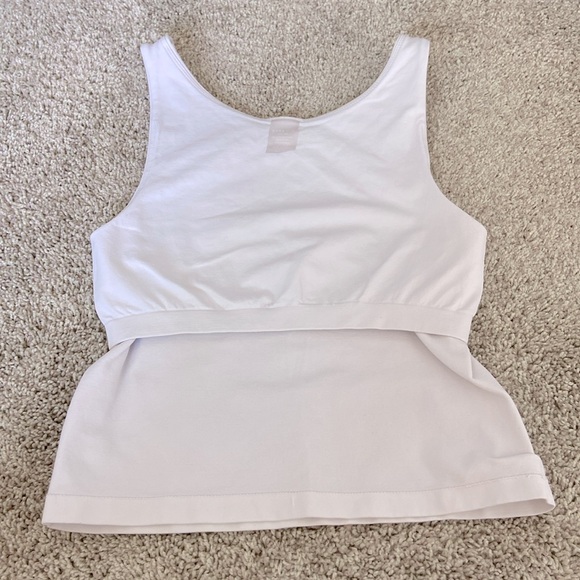 Dynamic • White High Scoop Neck Smooth Crop Tank - Picture 8 of 10